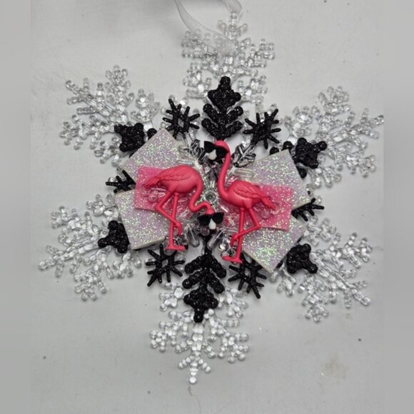 Pink Flamingos Ornament Sunglasses Flamingos Classic Christmas Holiday Decor - Picture 2 of 4